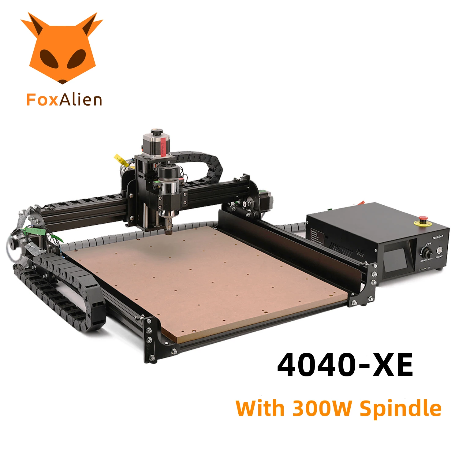 CNC Router Machine 300w Spindle 3-Axis Support 20w 40w Laser Engraver Wood Router Engraving Cutting Machine FoxAlien 4040-XE