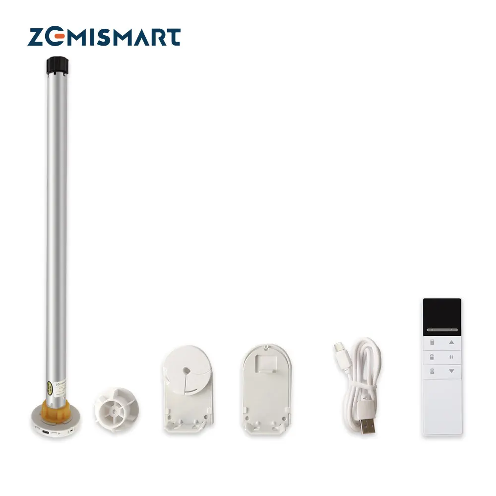 Zemismart Tuya Zigbee умный Электрический роликовый затененный мотор перезаряжаемый