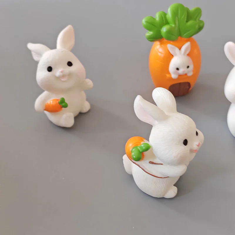 10 шт. милая фигурка кролика с горячей морковью пейзаж сделай сам домашний