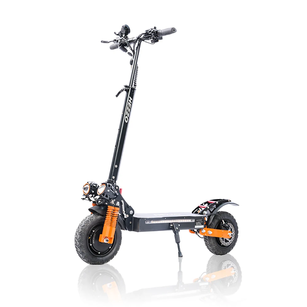 

HEZZO EU UK 11inch 48v 2400W Dual Motor 44Mph Fast Escooter 21Ah Full Suspension Off Road Foldable Adult Electric Kick Scooter