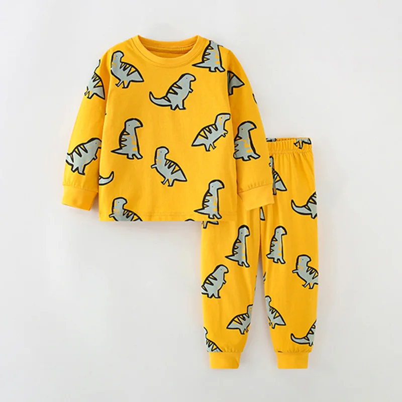 

Quality Combed Cotton Sleepwear PJ's Baby Boys Clothes Sets Kids Cartoon Pajama Sets Homewear Casual Children Clothing Nightgown