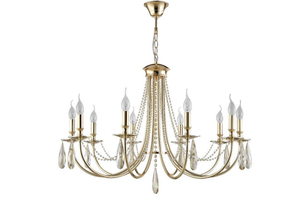 Люстра Crystal Lux VICTORIA VICTORIA SP10 GOLD/AMBER Crystal Lux
