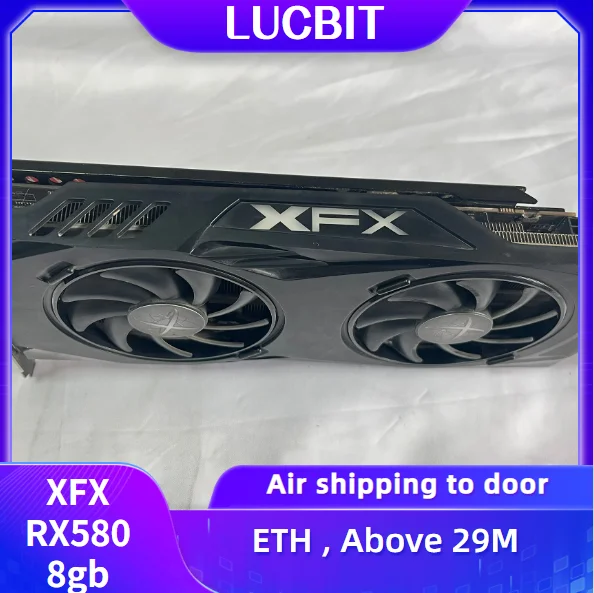 LUCBIT Used XFX RX 580 8GB Graphic Card GDDR5 Eth Mining Machine rx580 8gb RX588 for mining