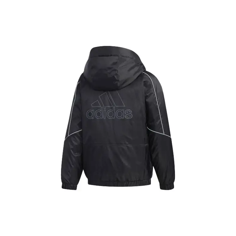 Adidas W Field Down PK Уличный теплый пуховик с капюшоном Зимняя женская куртка черный EH3980