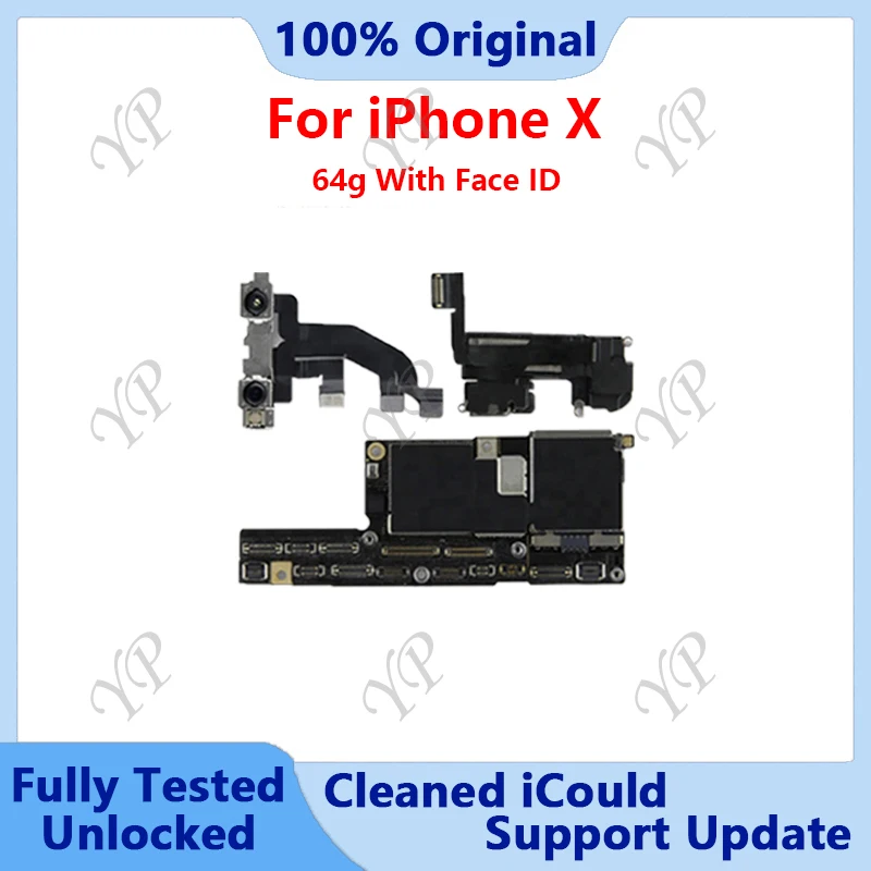 

Original Mainboard For iPhone X/XR/XS Max Fully Tested Cleaned iCloud Unlocked Compatible With iPhone Motherboard Free Shipping