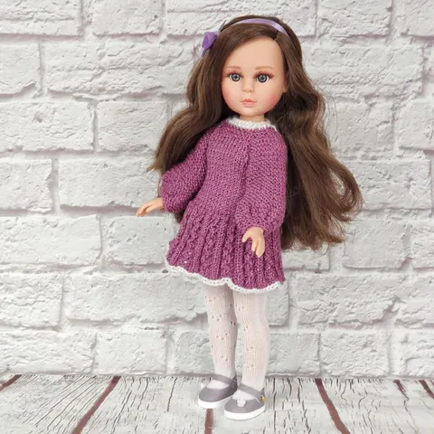 Vidal Rojas Эвелина, Виниловая кукла, испанская кукла , кукла в сиреневом платье,  рост 35 см