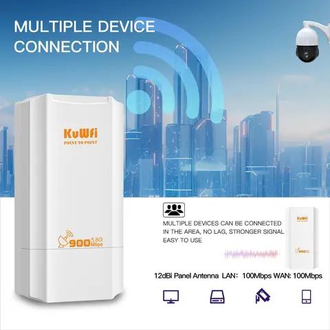 KUWFI 900Mbps Wi-Fi Мост 5ГГц