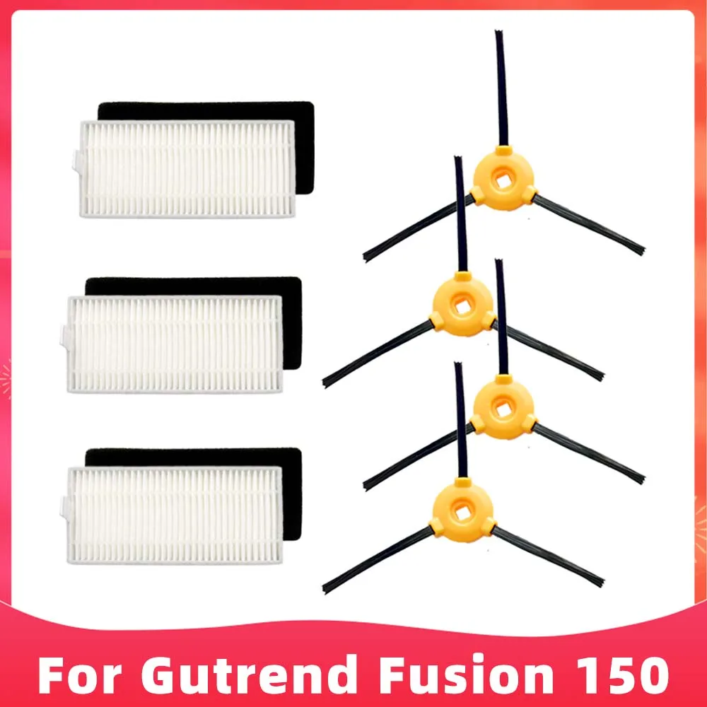 

Запчасти для робота-пылесоса Gutrend Fusion 150, сменный аксессуар, основная и боковая щетки, Hepa фильтр