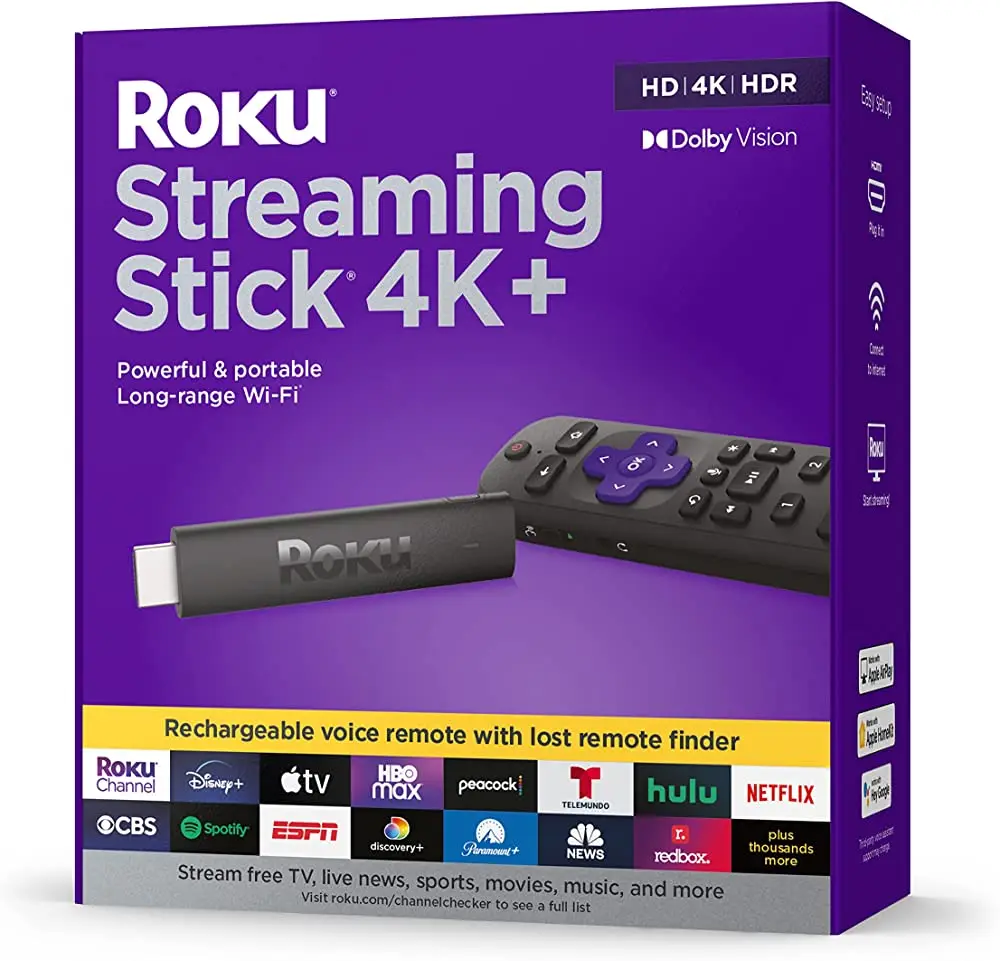 

New Quality Original Roku Streaming Stick 4K+ Streaming Device 4K/HDR/ Vision with Roku Voice Remote Pro