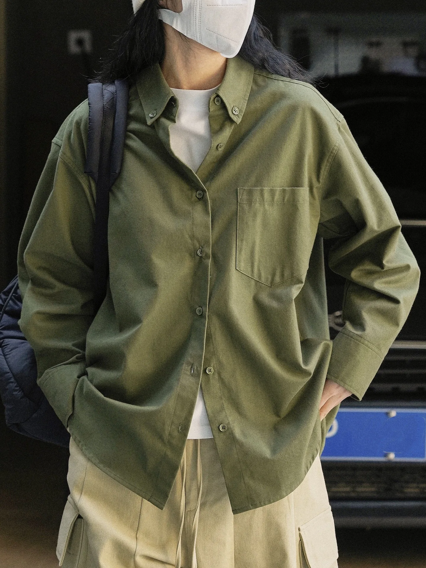 new woman fashion oversized soft shirt