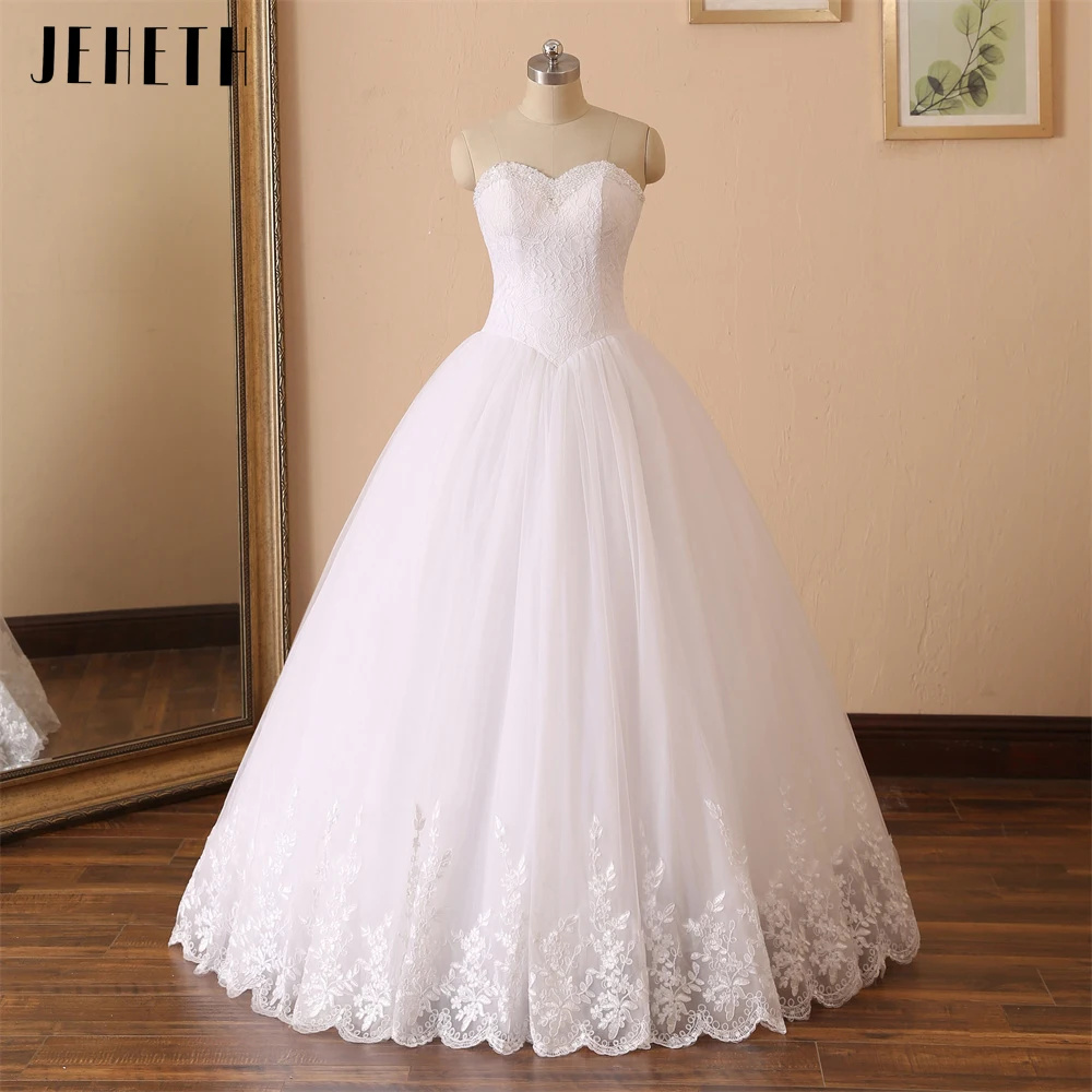 

JEHETH Ball Gown Wedding Dresses For Women 2023 Beading Sweetheart Appliques Lace Up Wedding Gown Vestidos De Novia Floor Length