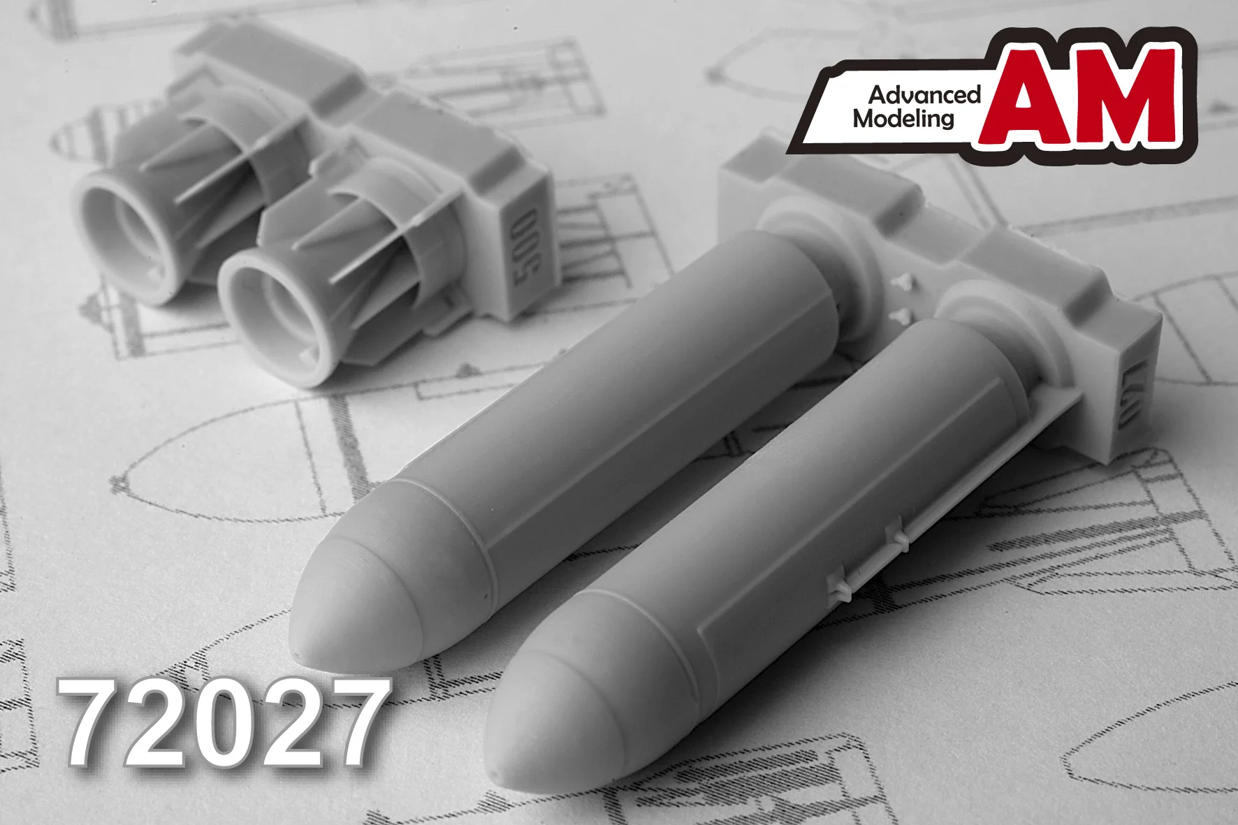 Advanced Modeling AMC72027 РБК-500 АО-2 5 РТМ (2шт.) /разовая бомбовая кассета/ 1/72 |