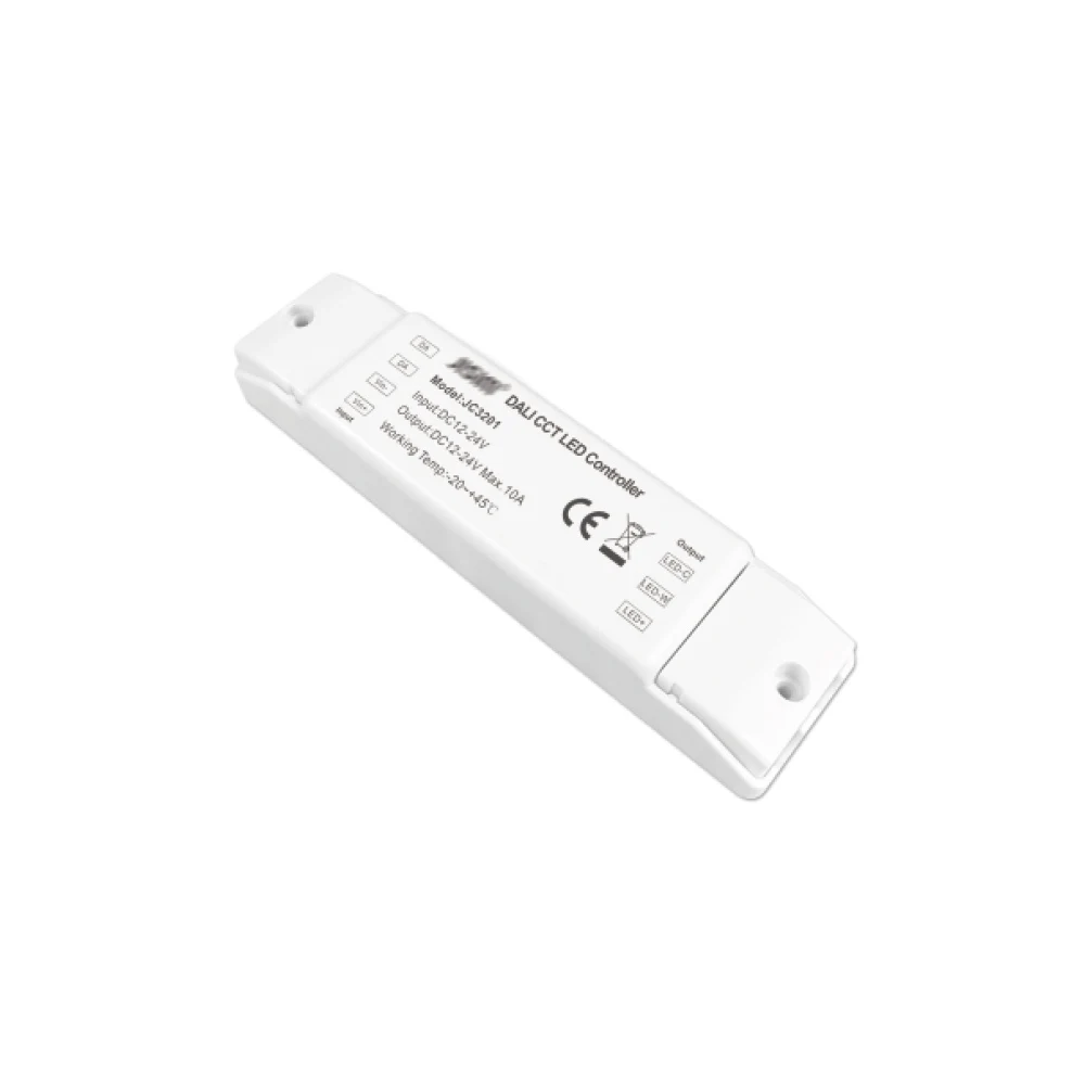 Slim 12-24V DC Dual White(2700K 6000K)  DALI 0-10V 1-10V Controller Support CCT Color LED Strip Bulb 240W Max.