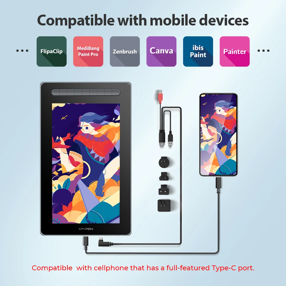 Графический планшетный монитор XPPen Artist 13 2nd Gen с 130% sRGB 9 клавишами быстрого доступа
