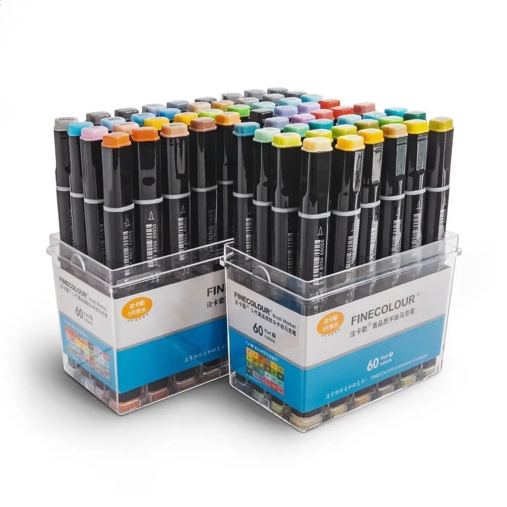 Finecolour Набор маркеров Brush 60 цветов EF102-TB60