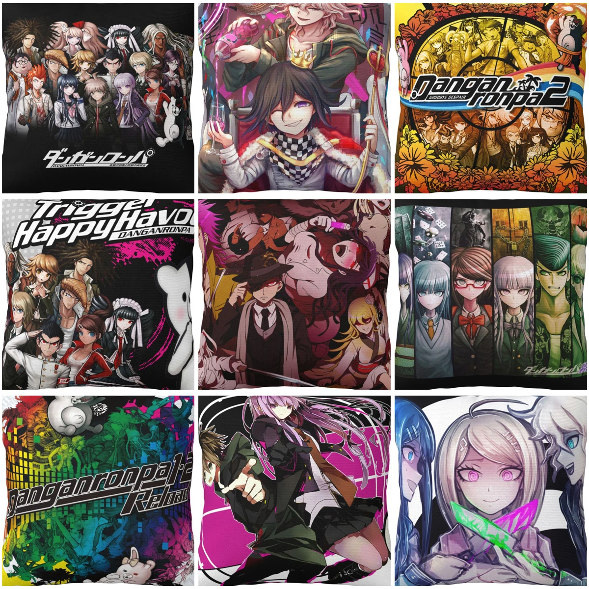 

Квадратные наволочки Kyouko Makoto Aoi Nagito, наволочки для кровати, автомобиля, в виде данганронпы, веселая декоративная наволочка 40*40