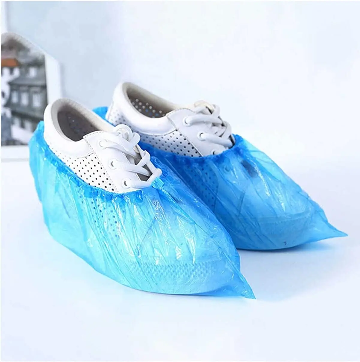 1000 PCS Plastic Disposable Shoe Covers Cleaning Overshoe Waterproof Protector  Construction Boot House Construction Workplace