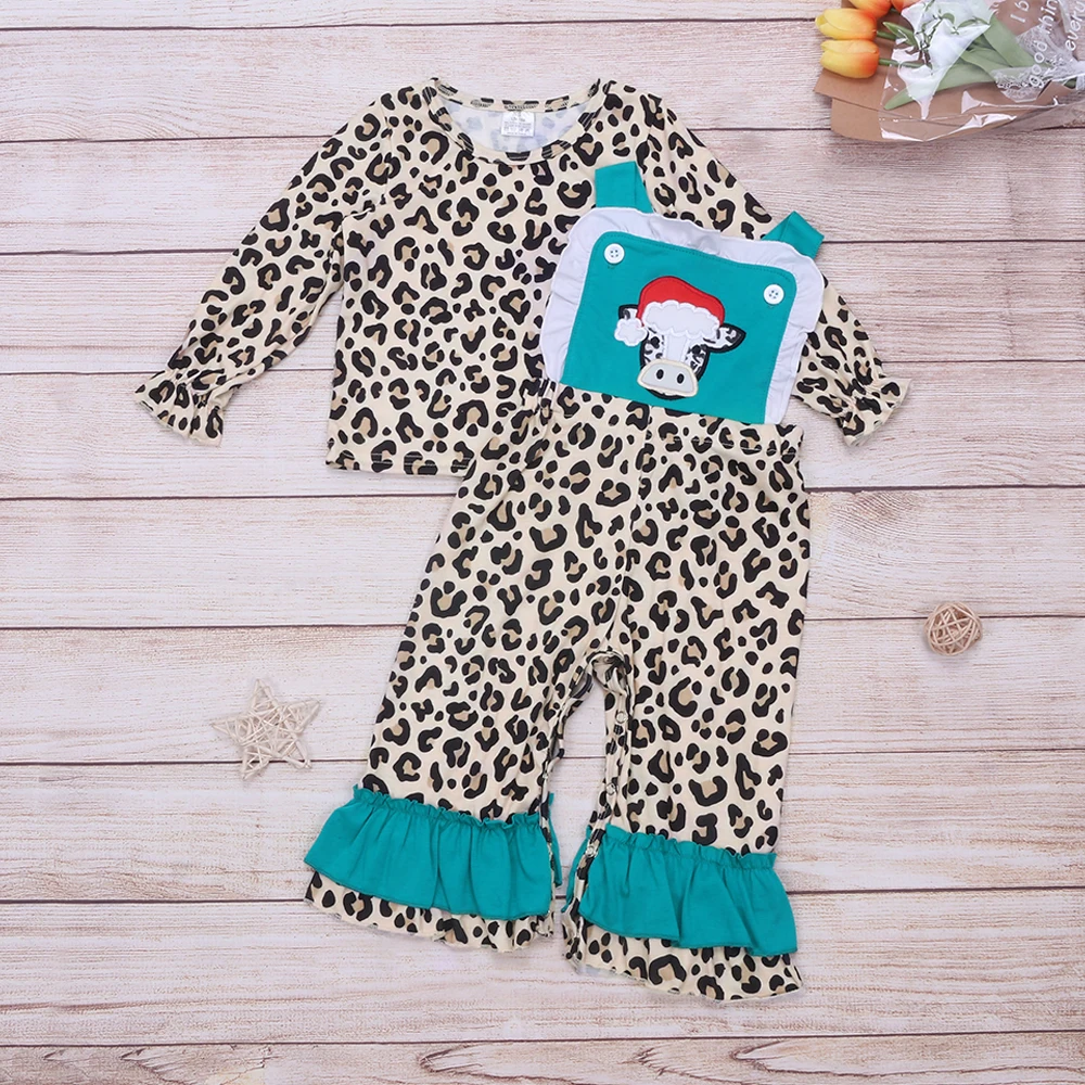 

Fashion 2pcs One-Piece Clothes For Baby Girls Cotton Underwear Suit Kids Autumn Cow Outfits ​Newborn Toddler Rompers Pajamas Set