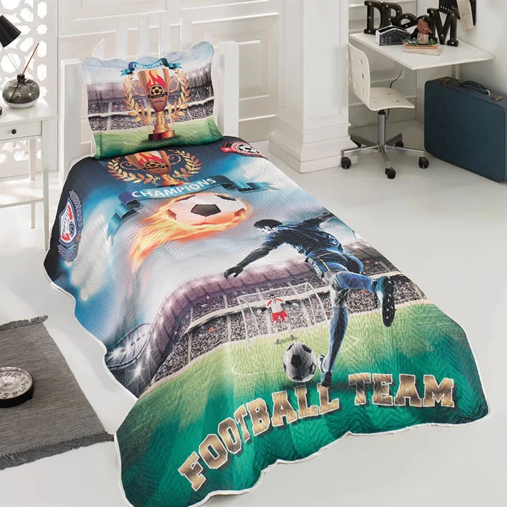 

My blanket Champions Tek Personality Quilted Bed Cover Very Special Design With Digital Printing Used Washable & Ironed