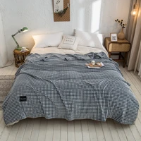 hot sale 200x230cm brand plaid blanket super soft throw fleece blankets on the bed winter plaid bedspreads 180x200 dropshipping