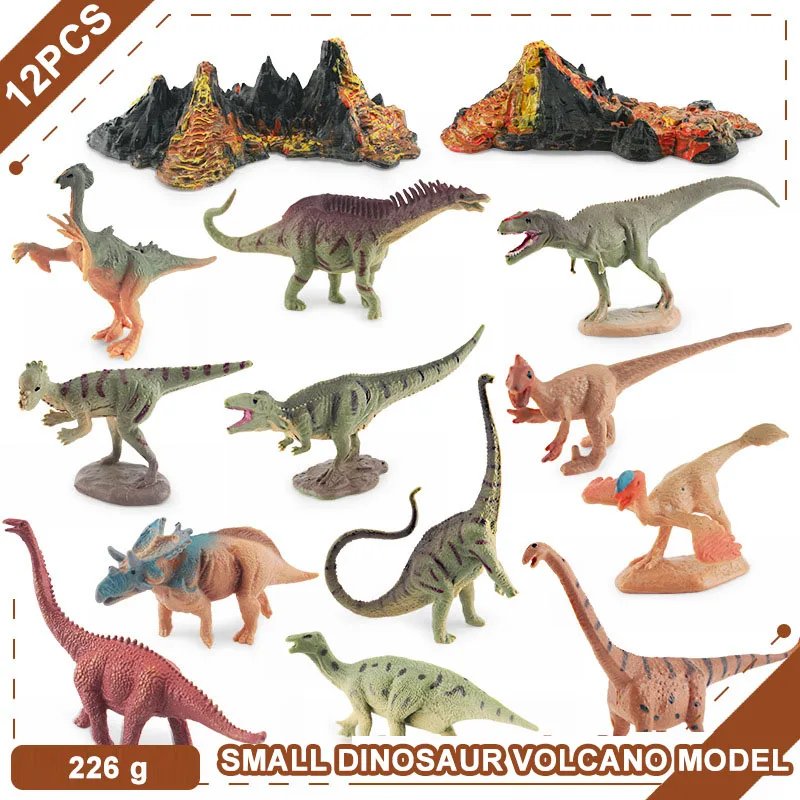 Маленький динозавр Юрского периода набор вулканов T Rex Triceratops Pterosaur Mosasaurus фигурки