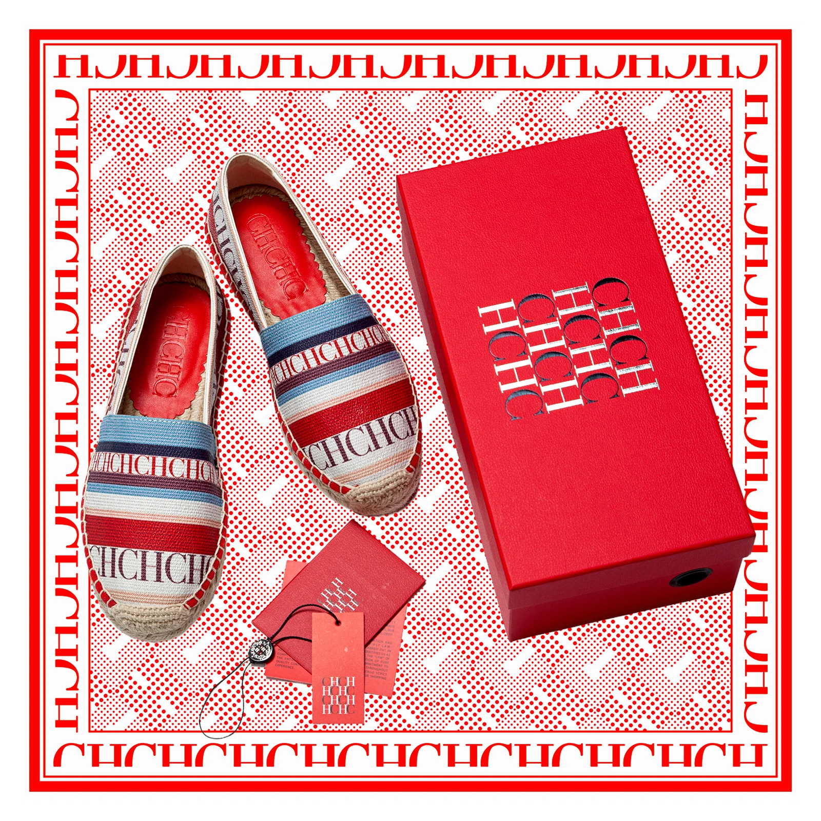 CHHC Женские Эспадрильи На Плоской Подошве Удобная Повседневная Парусиновая Обувь