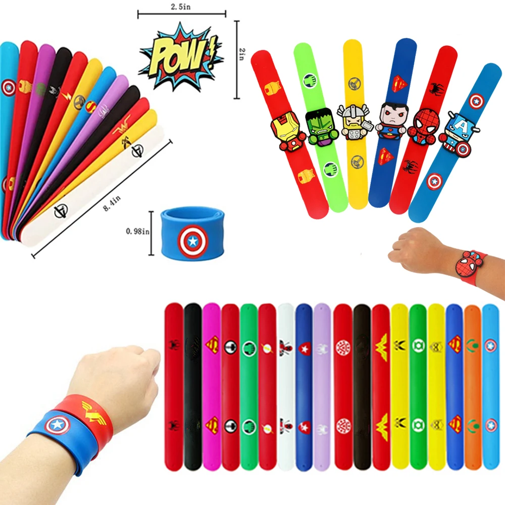 Силиконовые браслеты с изображением супергероев Диснея, модель человека-паука, конфетные подарки для девочек, набор игрушек для карнавала Силиконовые браслеты с изображением супергероев Диснея, модель человека-паука, конфетные подарки для девочек, набор игрушек для карнавала
