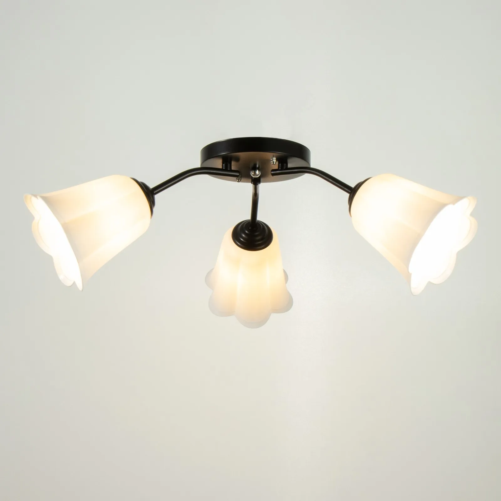 Люстра Онлайн (цветок) 3х15Вт Е27 МОДЕЛЬ: BR 00234 черный/белый