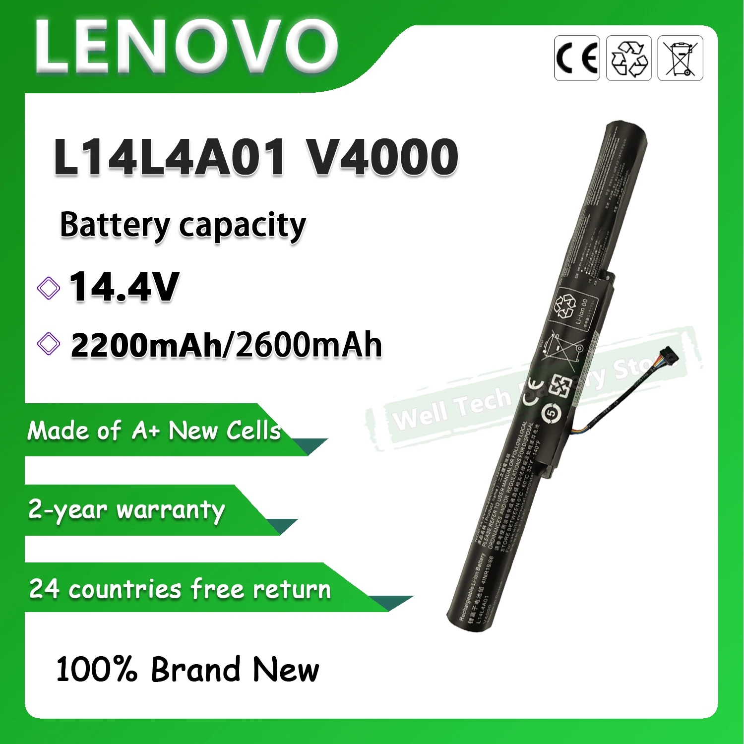 L14L4A01 V4000 Аккумулятор для ноутбука LENOVO XIAOXIN Y50C IdeaPad 310 510S 510 500 500S серии Z51 Z51-70 Z41 Z41-70