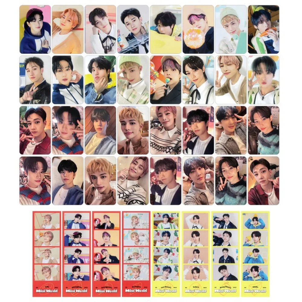 

8pcs/set Stray Kids Photocard Kpop Lomo Cards High Quality Bang ChangBin Hyunjin Felix Double Side Print Photo Cards