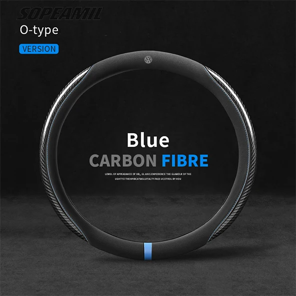 

Автомобильный замшевый чехол на руль из углеродного волокна Volkswagen Arteon GTI Golf Tiguan Touareg Touran Magotan Passat ID3 ID4 ID6 Scirocco