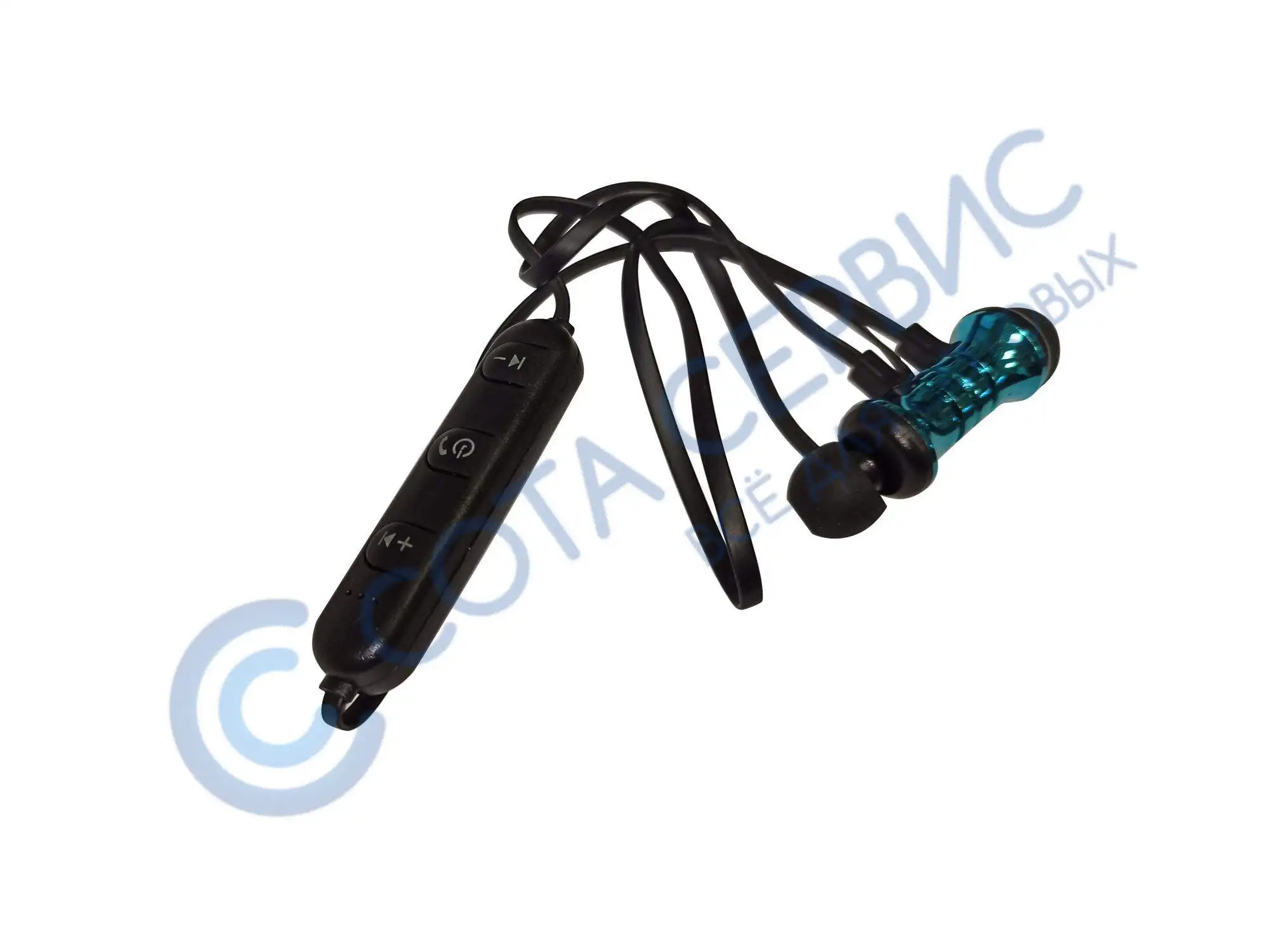 Беспроводные вакуумные наушники BTZ-3 Bluetooth черный-голубой (пакет) |