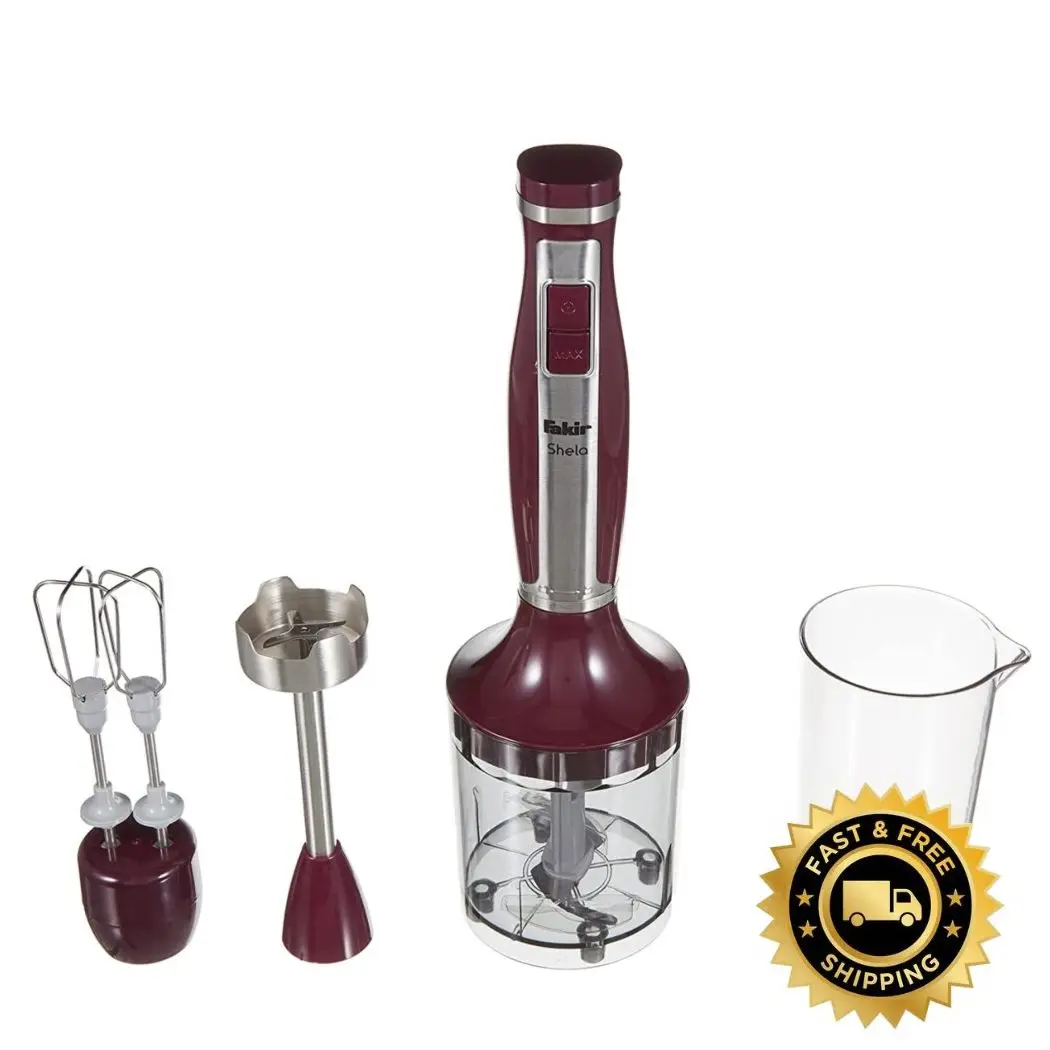 Fakir Shela Hand Blender 1700w Power Cut, Whisk, Chop 650ml Durable Kitchen Tools