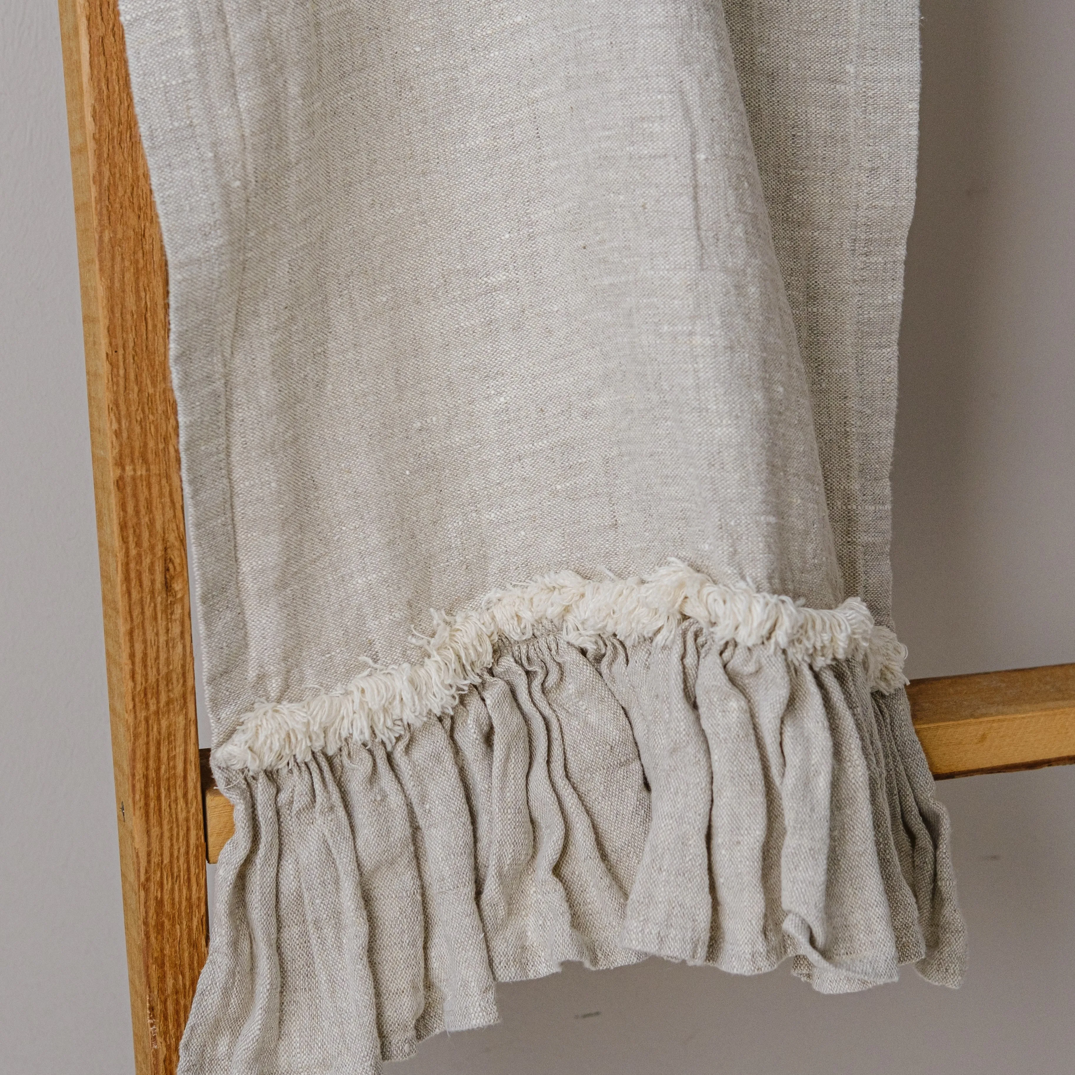 Towel linen with рюшей natural 60*40 cm hand towel kitchen | Towels