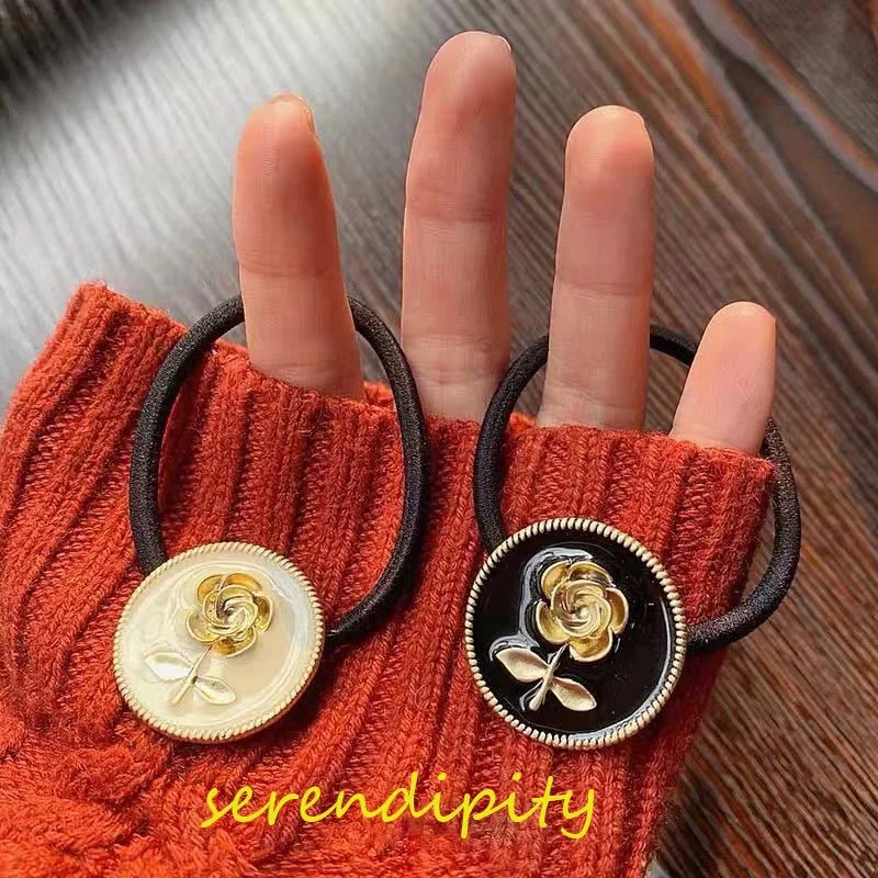 

Женская повязка на голову с цветами и розой, винтажная французская резинка для волос, аксессуар для волос