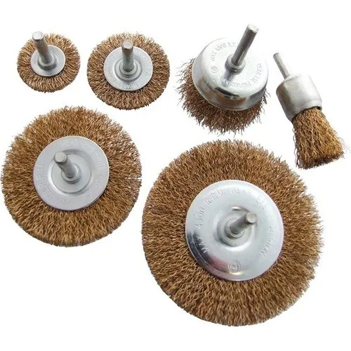 

6 Pieces Pin Wire Brush Set Drill Brush Set dremel accessories festool насадка на болгарку lixadeira Angle grinder bit болгарка