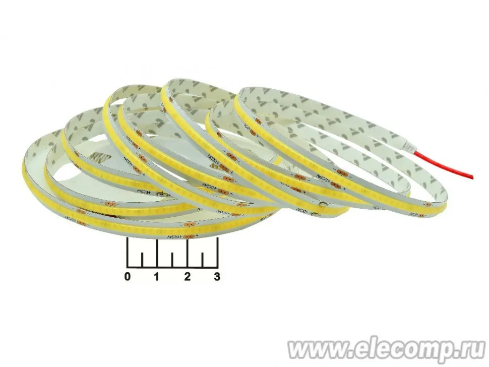 Светодиодная лента 24V белая 4.5мм (10W/352LED/1м) 3MCOB102400 6000K 8мм COB