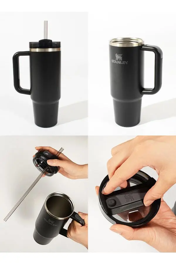 Кружка для воды STANLEY Vacuum Slim Quencher AZURE H2.0 0 88 л 10-11825-169 (синяя/БЕЛАЯ) |