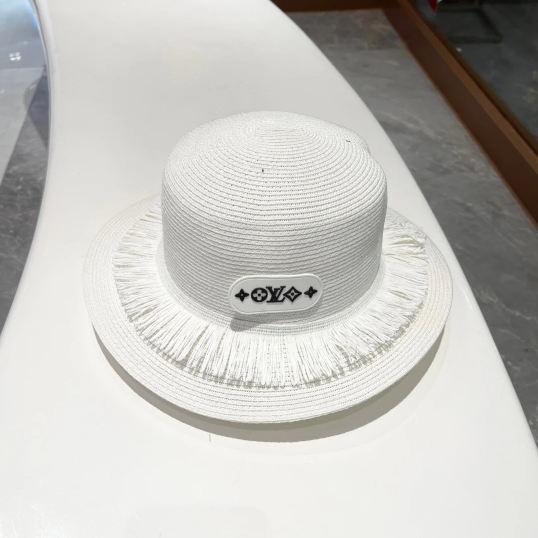 копия 1: 1 Соломенная Шляпа В Стиле Знаменитостей Из Тонкой Травы Lv Style Uv Sun Hat