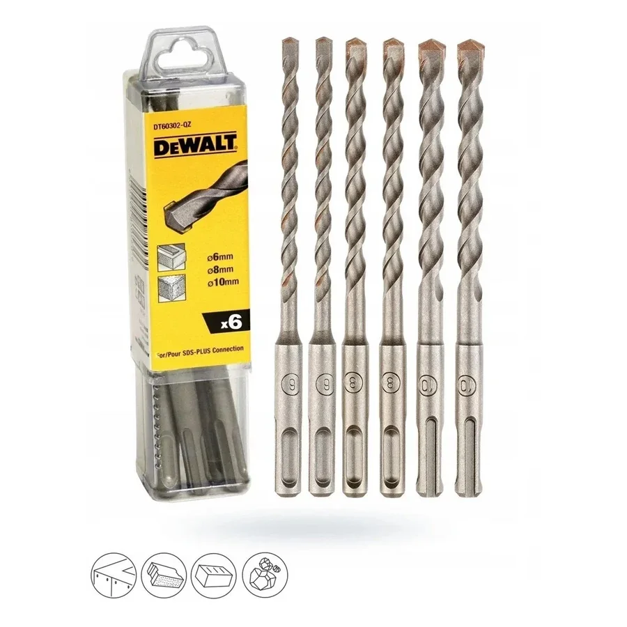 

DEWALT DT60302-QZ Набор ударных сверл SDS-Plus 6 шт.