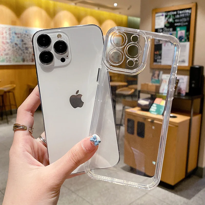 Чехол для телефона iPhone 11 12 13 Pro XS Max XR X 7 8 SE2020 7Plus Роскошный прозрачный мягкий