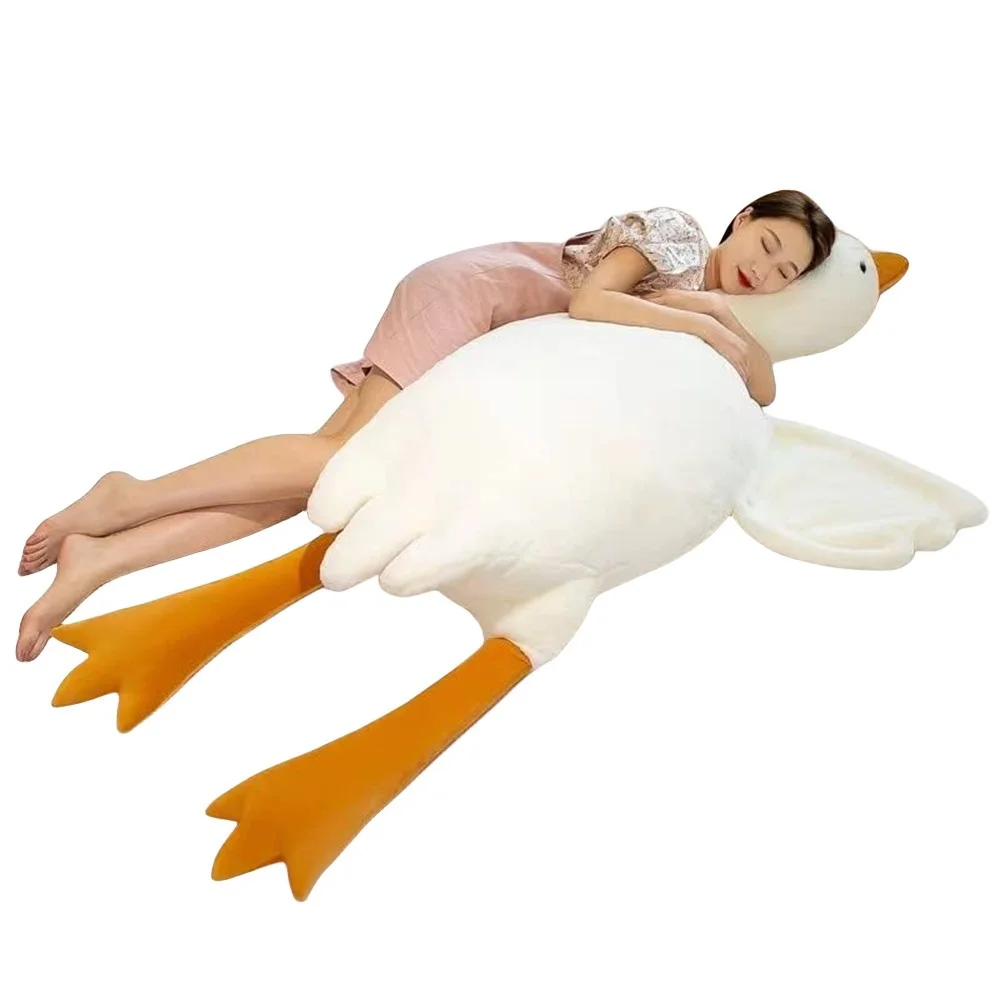 

Fancytrader 75'' 190cm Biggest Plush Goose Toy Giant Stuffed Swan Animal Soft Goose Sleeping Pillow Sofa Cushion Gift FS10001
