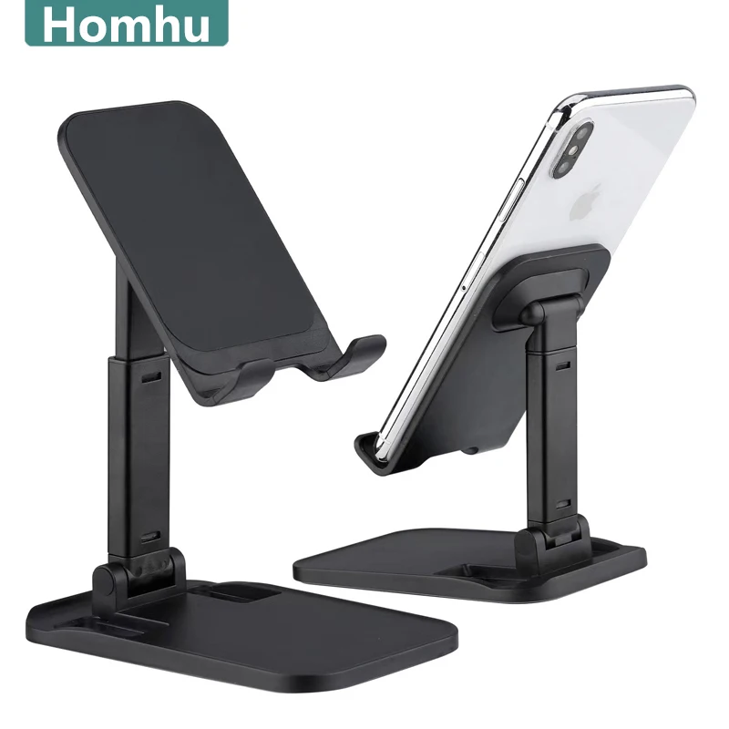 

Homhu Universal Desktop Mobile Phone Holder Stand for IPhone 13 12 IPad Adjustable Tablet Foldable Table Cell Phone Desk Mount