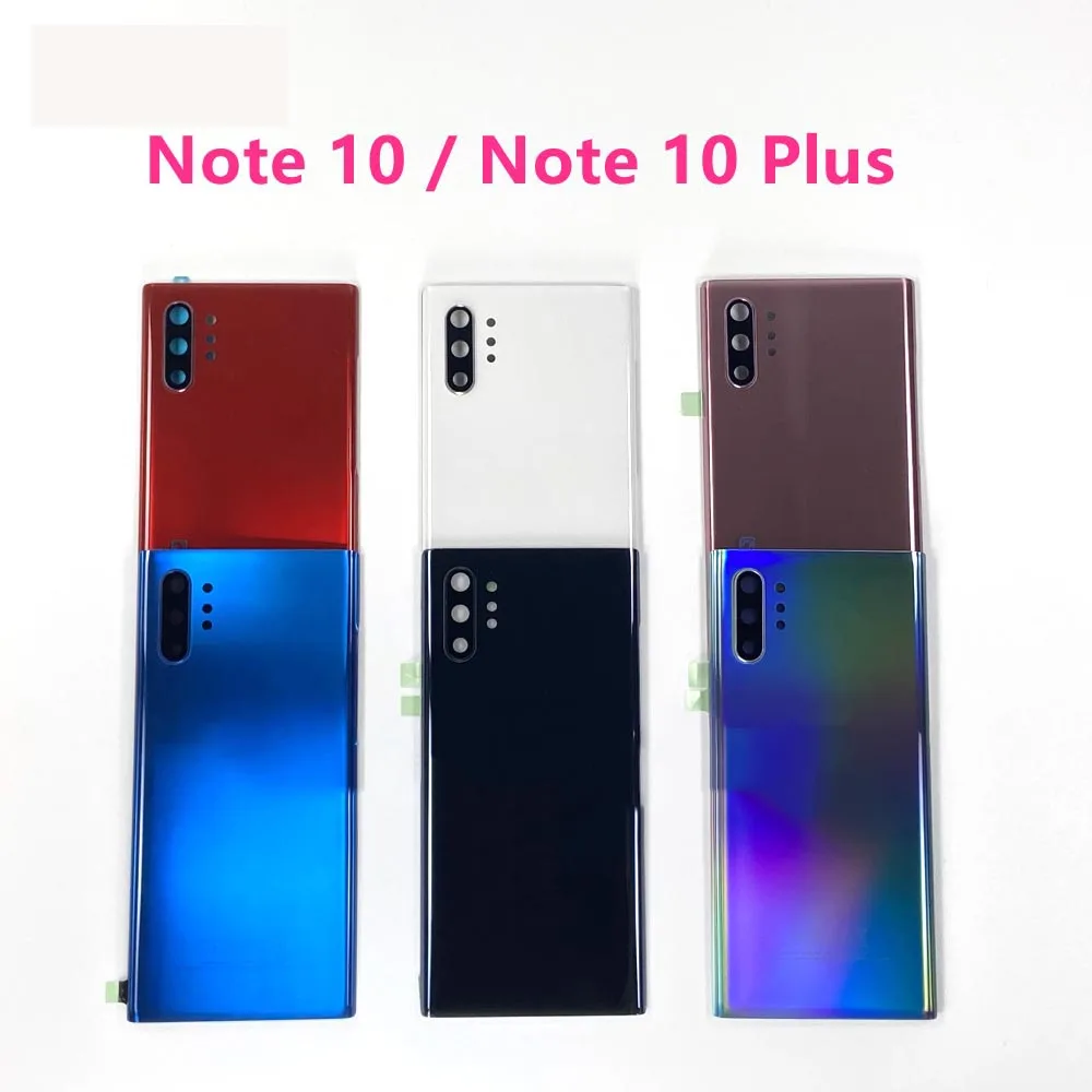 

10 шт. задняя крышка корпуса + зеркало камеры для Samsung Galaxy Note 10 N970 N970F NOTE10 + Plus N975 N975F