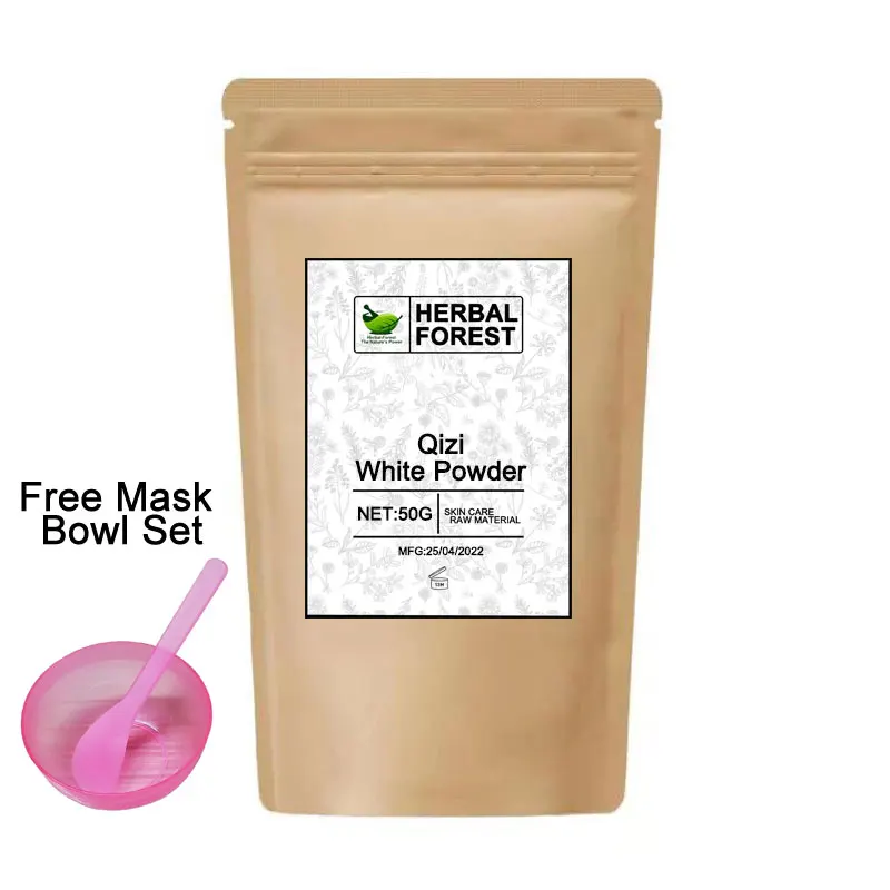 

100% Natural Pure Skin Lightening Qizi Whitening Powder DIY Skin Care Raw Materials Free Mask Bowl Set