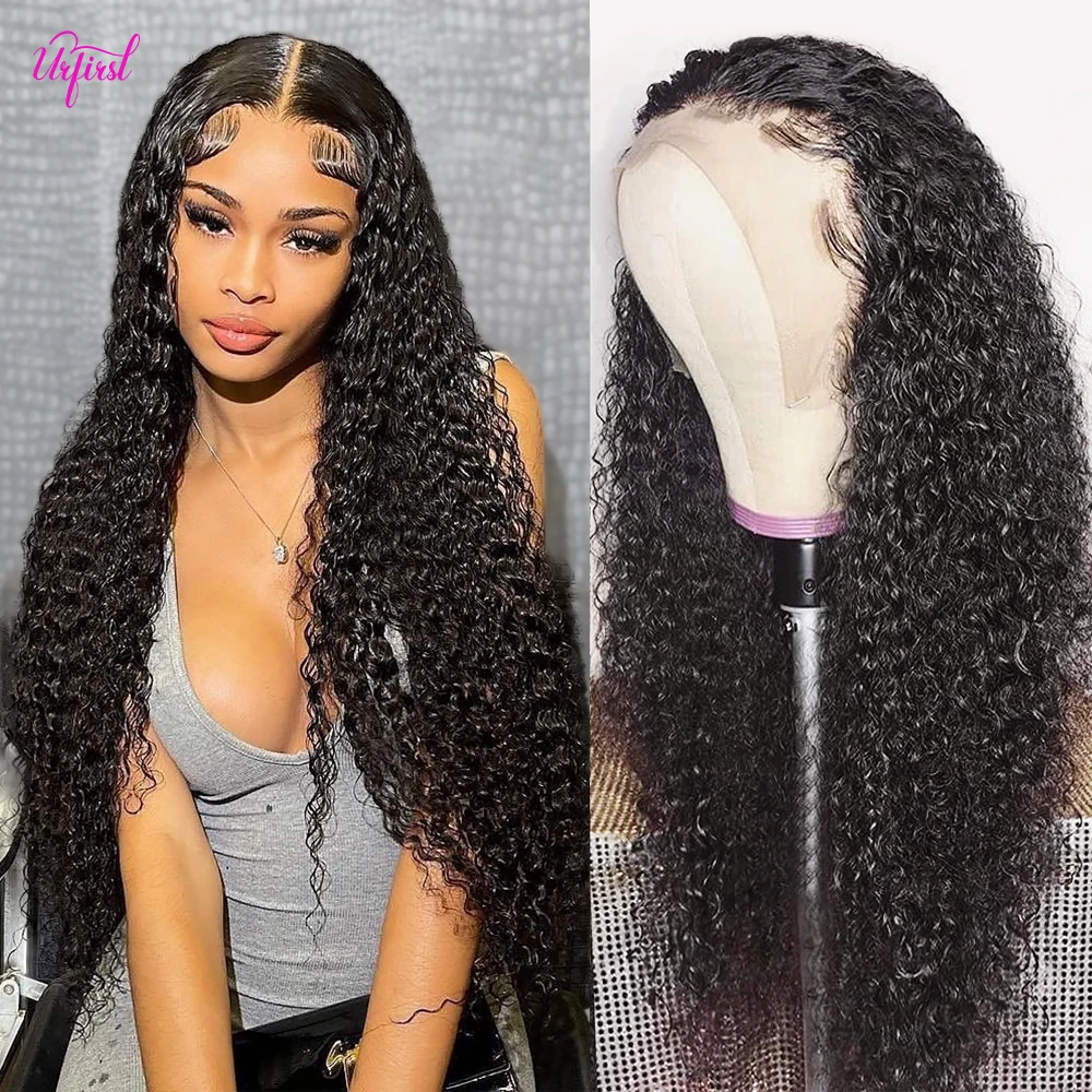 Urfirst HD 13x4 Lace Frontal Wig 30 Inch 13x6 Lace Front Wig Curly Human Hair Wigs For Women Brazilian Hair Wigs Preplucked