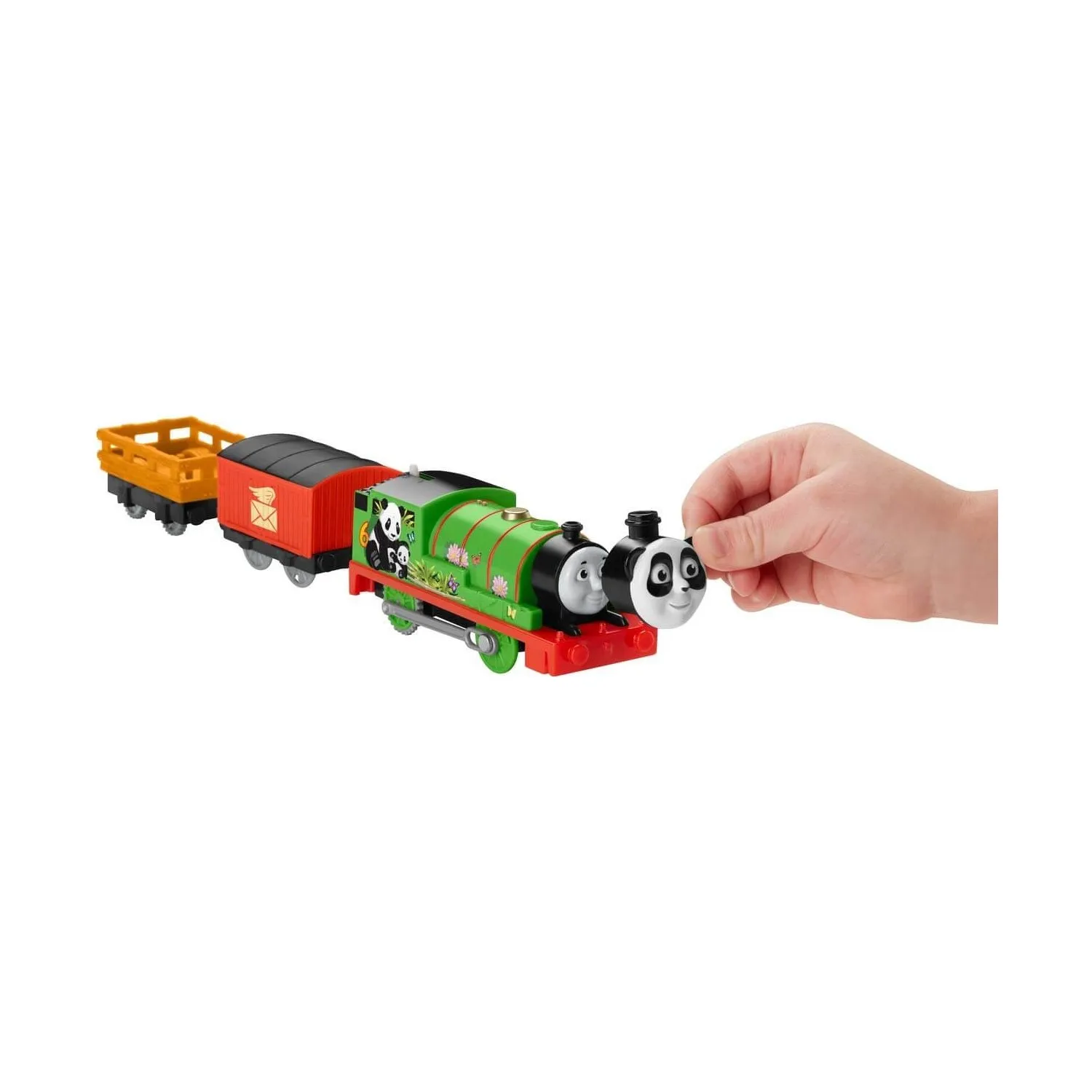 Оригинальный набор поездов Thomas and Friends металлическая панда Перси моторизованный