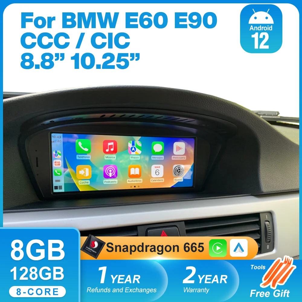 

8.8/10.25 Car Multimedia Player For BMW 3 5 Series E60 E61 E62 E63 E90 E91 E92 Wireless CarPlay Android Auto CCC/CIC Vedio DSP