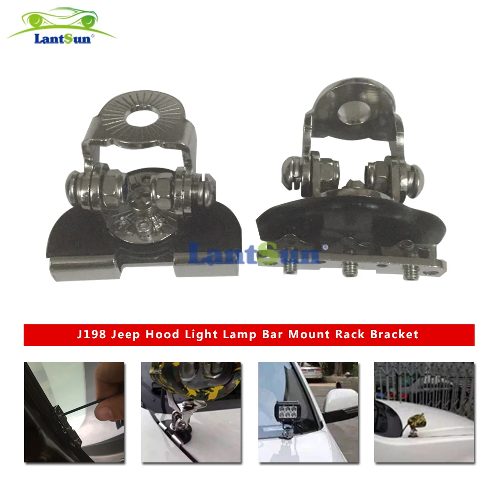 

SXMA Hood Light Lamp Mount Bracket Work Light Auxiliary Mounting Bracket for LED Working Light on Wrangler JK 07-17 OffRoad 2PCS