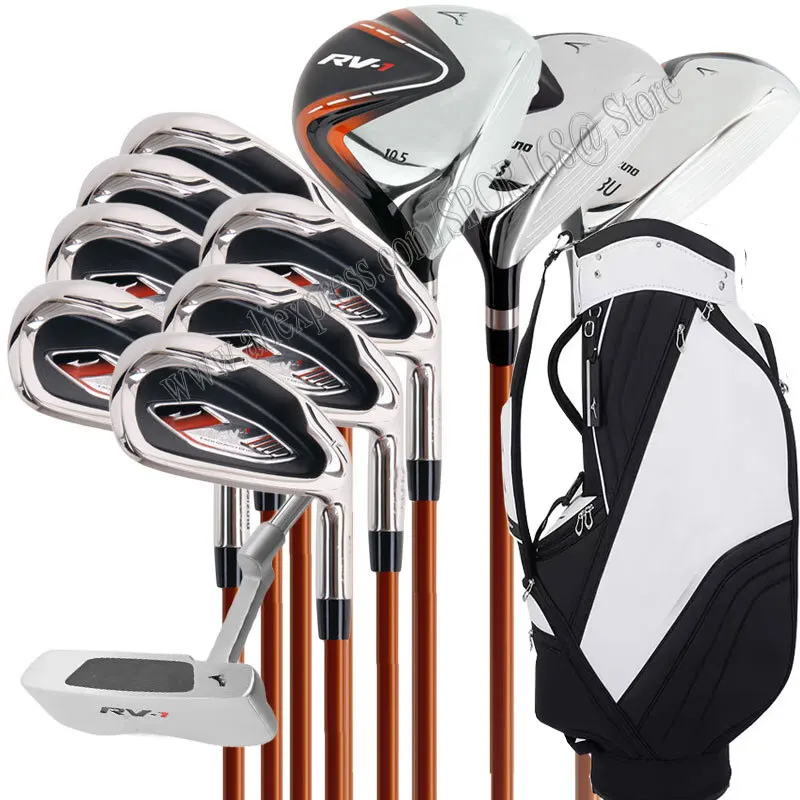 

Men Right Handed Golf Clubs RV-1 Complete Set Clubs New Golf Driver Wood Irons Putter R/S Flex Graphite or Steel Shaft And Bag